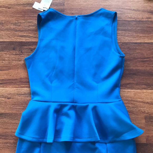 Blue Casual Peplum Dress - Picture 6 of 8